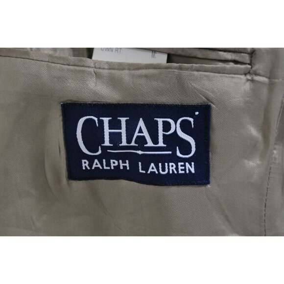 Ralph Lauren Chaps Mens Blazer Size 46 Long Black Tan Herringbone Sport Coat - Picture 7 of 10